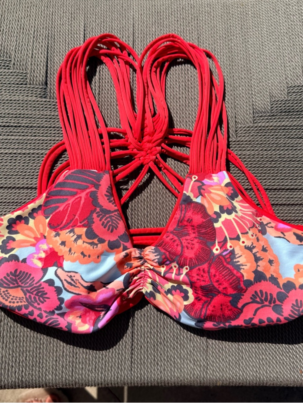 Maaji Coral Floral Strappy Bikini Top